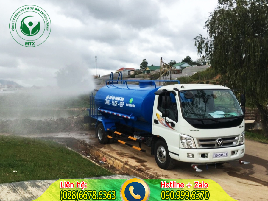 Cho thu&ecirc; xe tưới nước rửa đường