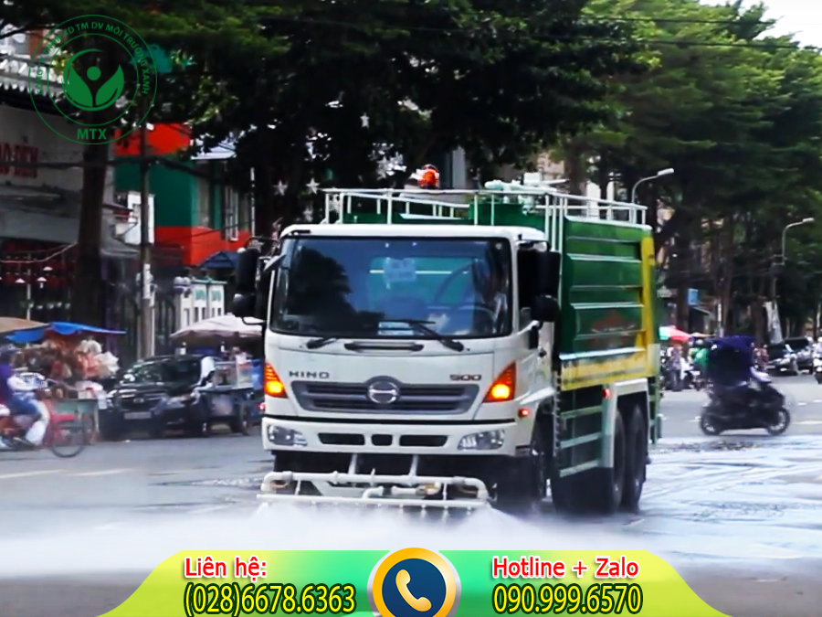 Cho thu&ecirc; xe tưới nước rửa đường