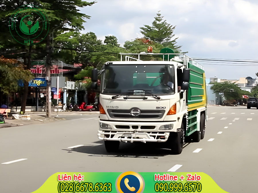 Cho thu&ecirc; xe bồn chở nước tưới c&acirc;y