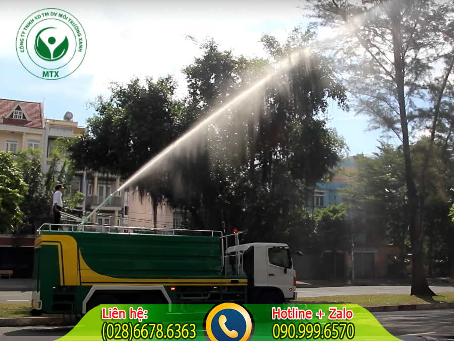 Cho thu&ecirc; xe bồn chở nước tưới c&acirc;y