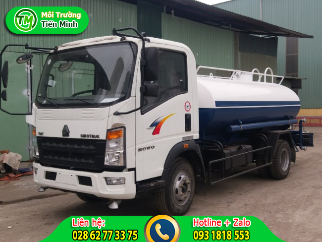 Cho thu&ecirc; xe bồn chở nước tại c&ocirc;ng tr&igrave;nh uy t&iacute;n