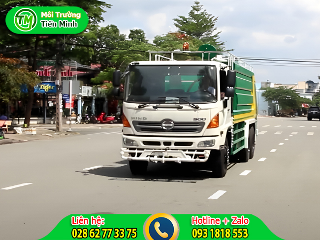 Cho thu&ecirc; xe bồn chở nước sạch tiến minh