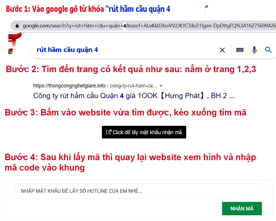 rut hầm cầu quận 4