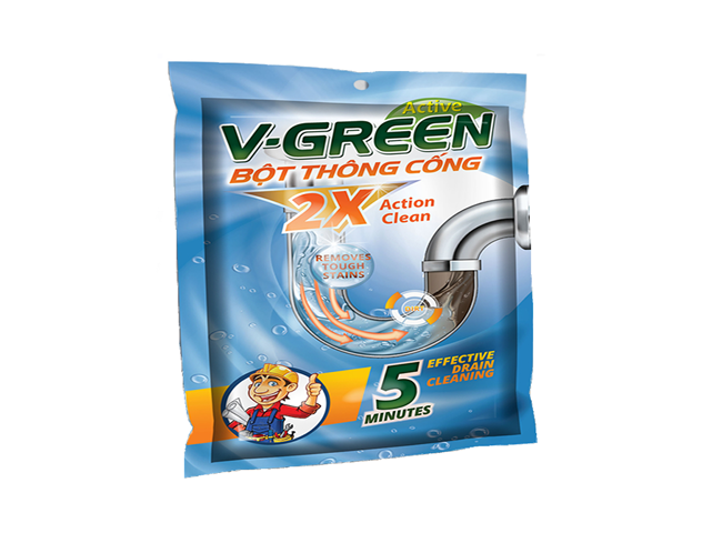 Bột th&ocirc;ng bồn cầu VGreen
