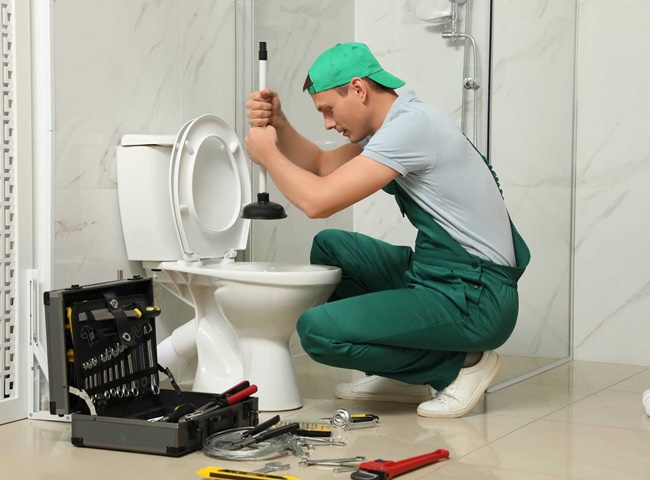 Bồn cầu bị nghẹt