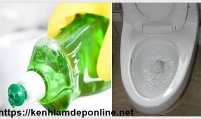 Thông bồn cầu bằng nước rửa chén nhanh nhất
