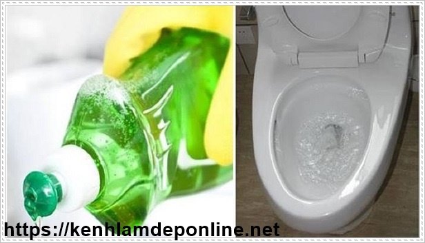 Th&ocirc;ng bồn cầu bằng nước rửa ch&eacute;n nhanh nhất